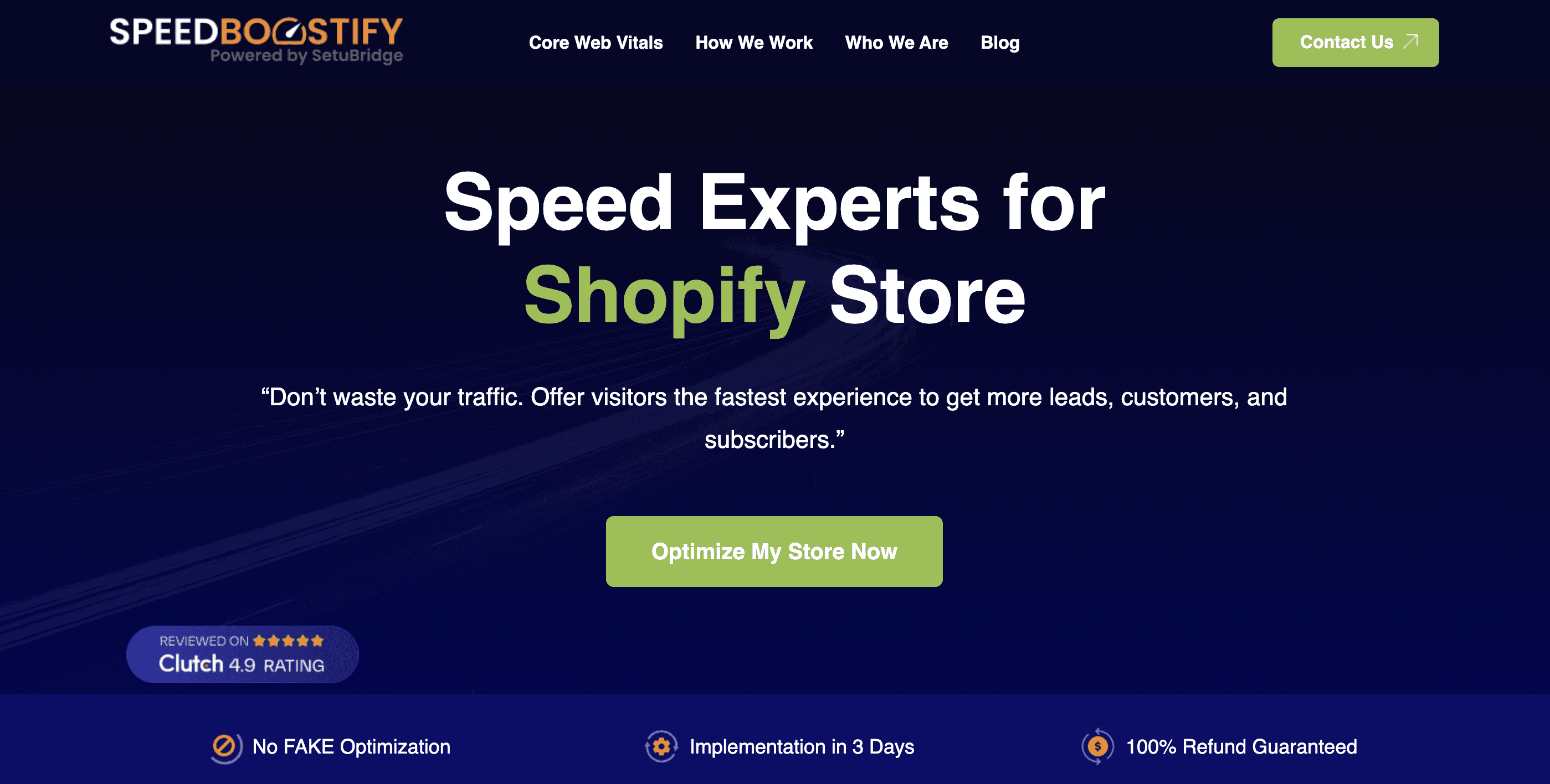 Boostify Shopify app main page