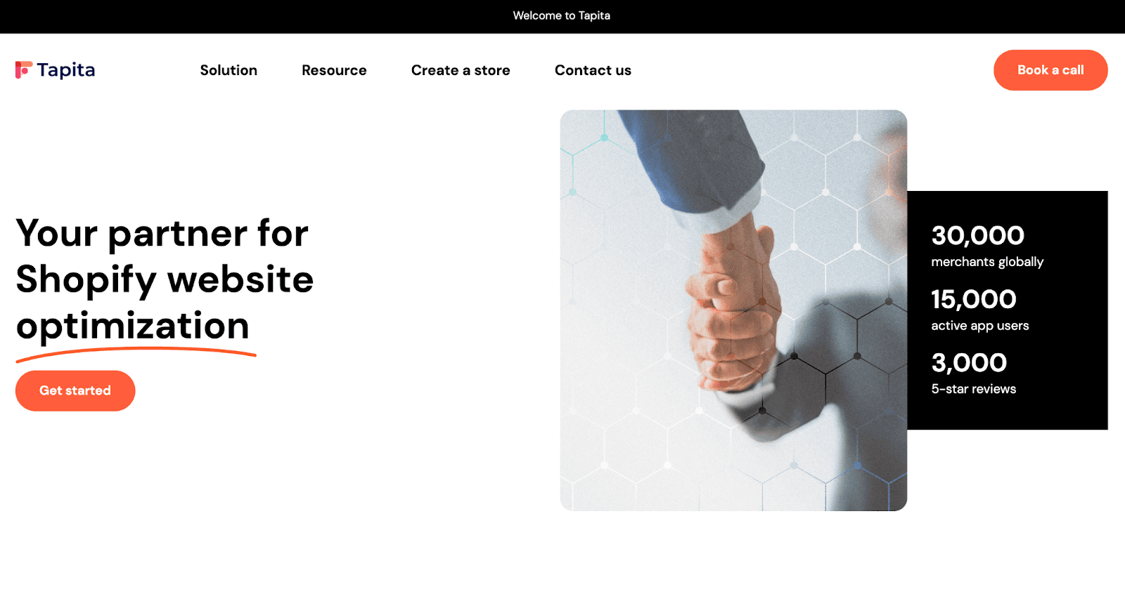 Tapita Shopify app main page