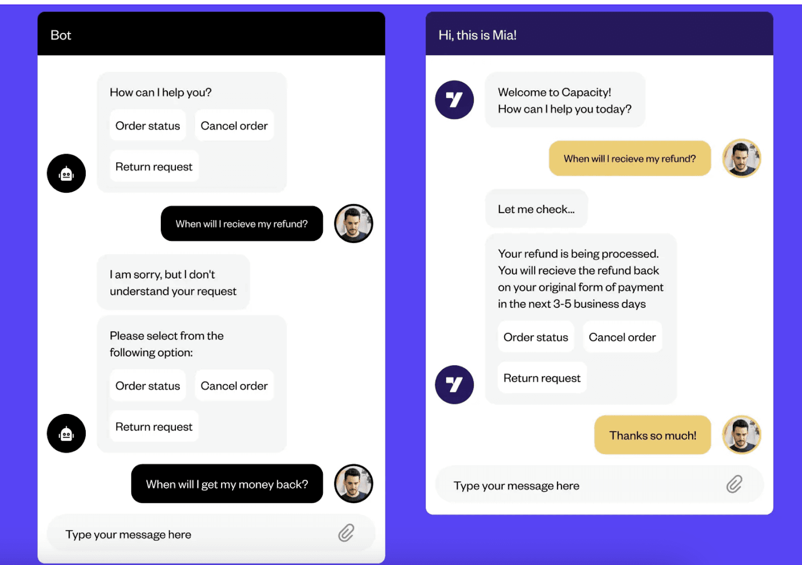 Chatbot in action