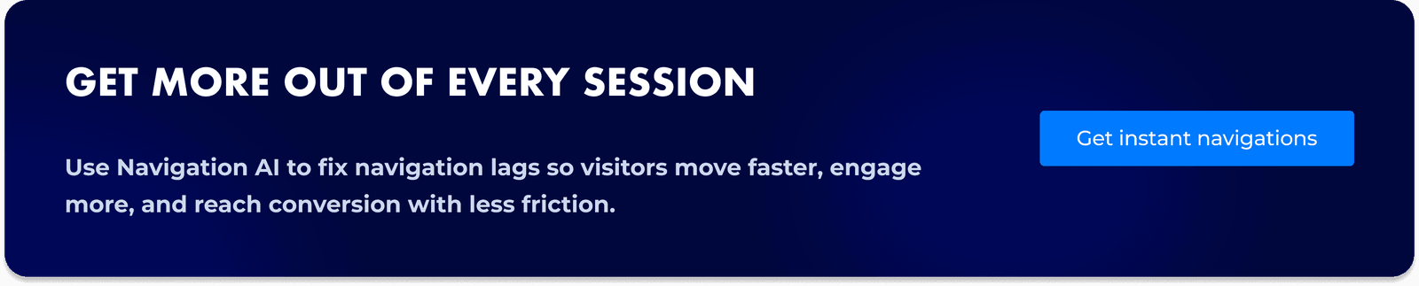 Uxify banner promoting Navigation AI for more sessions
