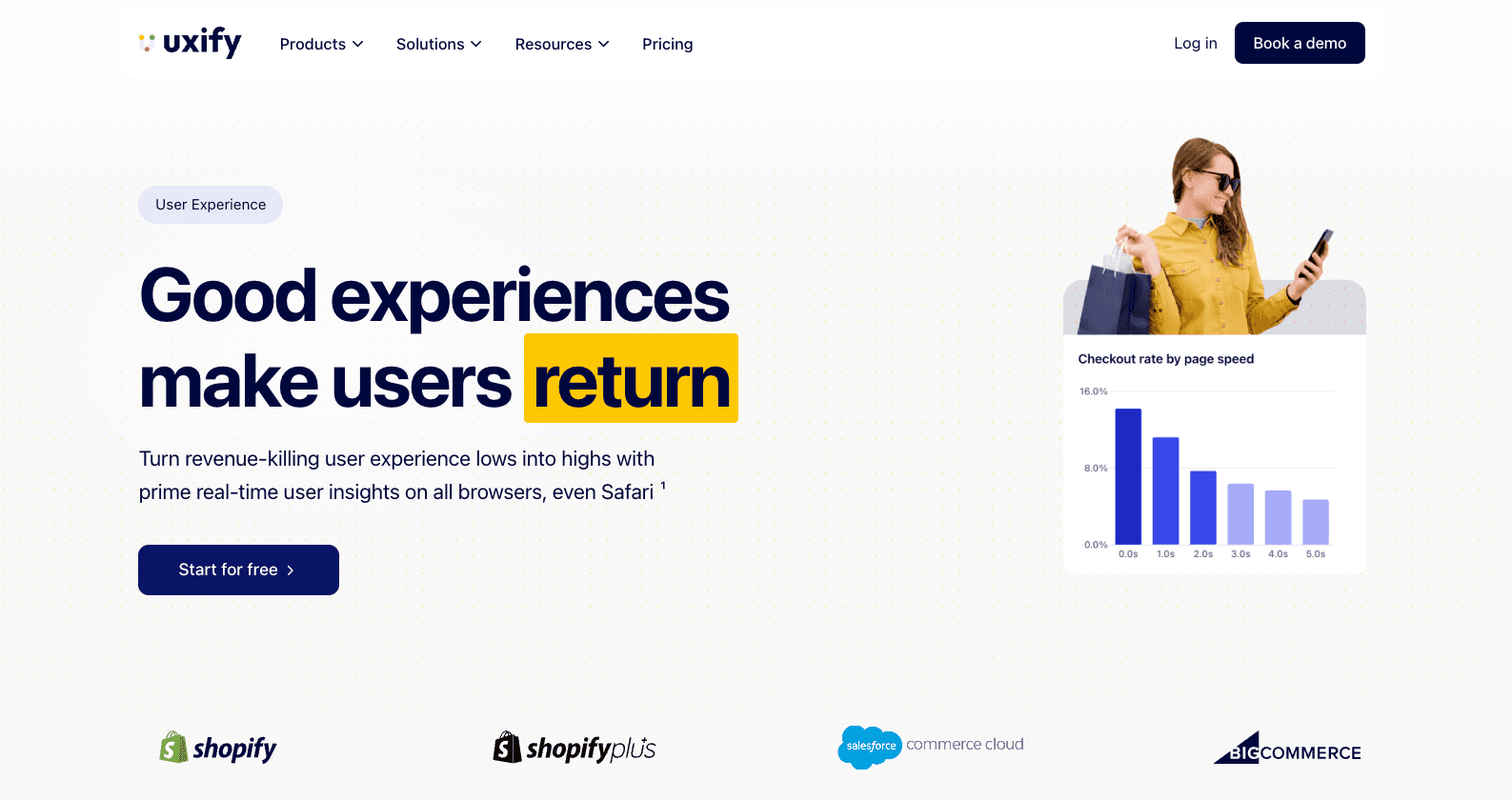 Uxify home page