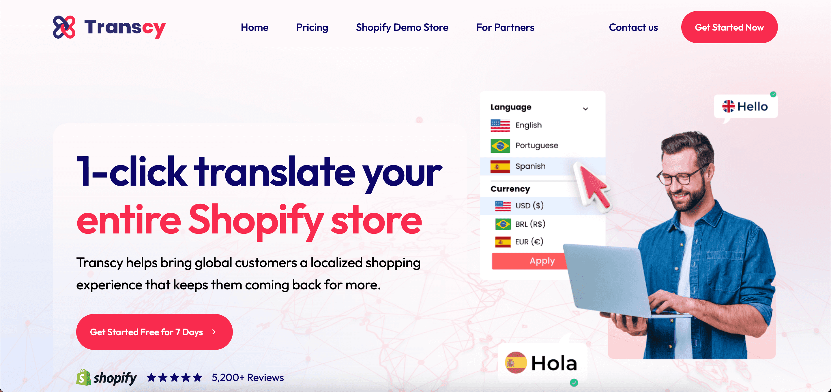 Transcy home page