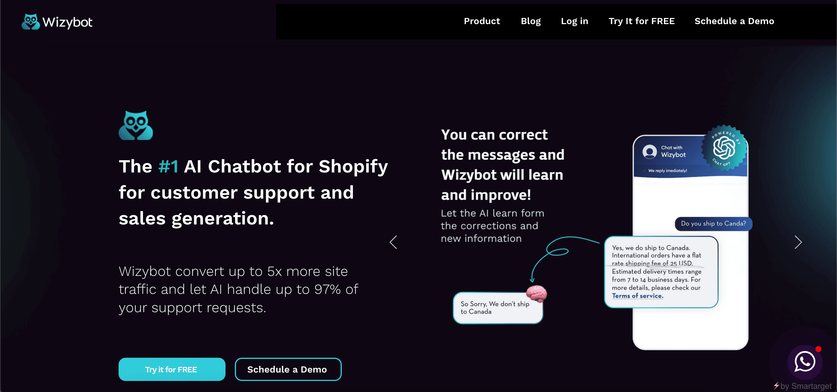 WizyBot Home page