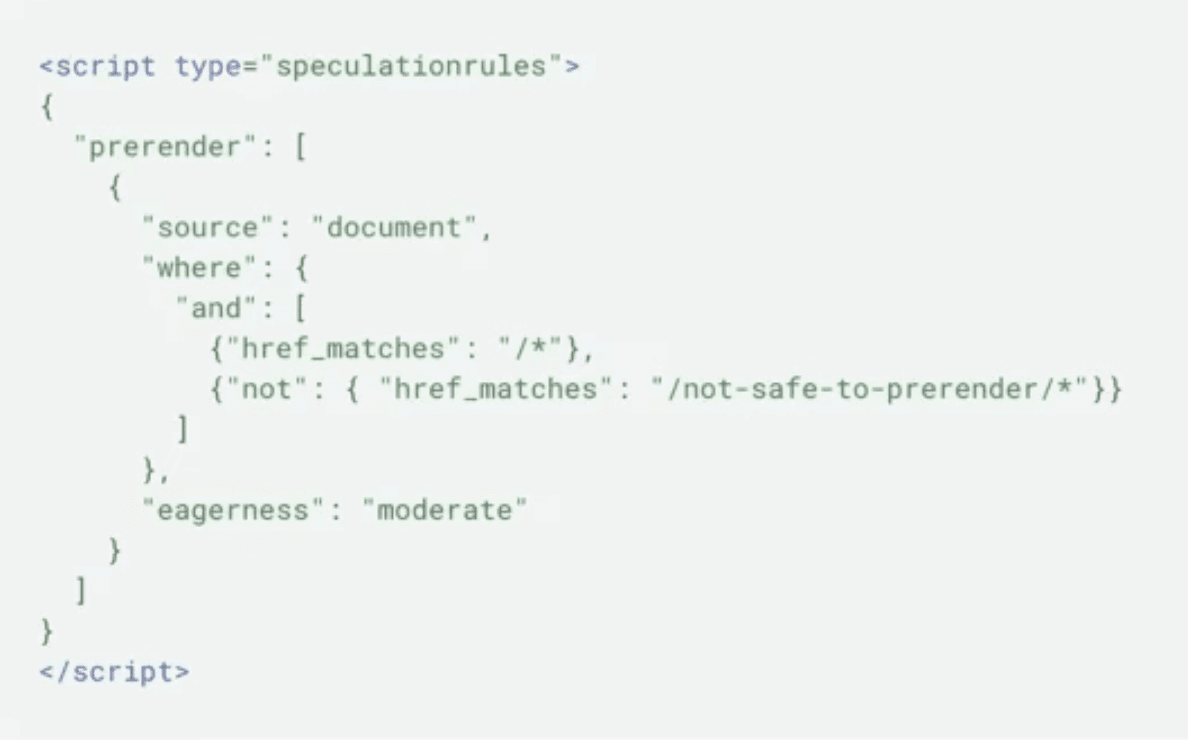 Example snippet for prerenders