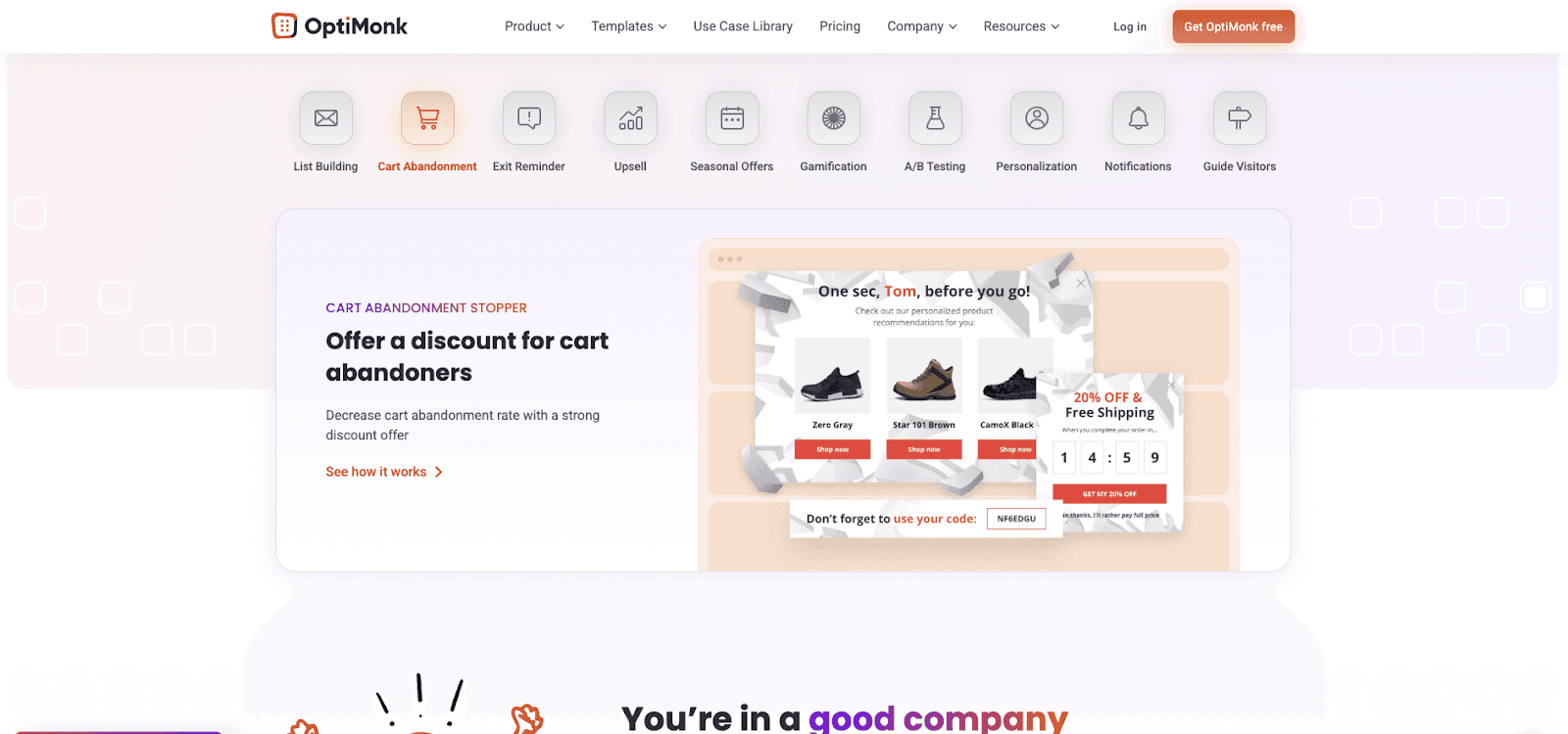 optimonk homepage