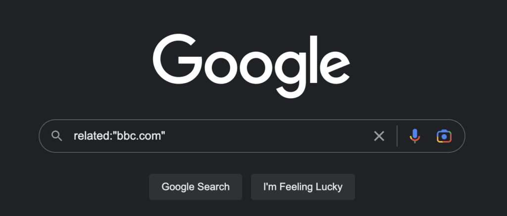 Google search page 