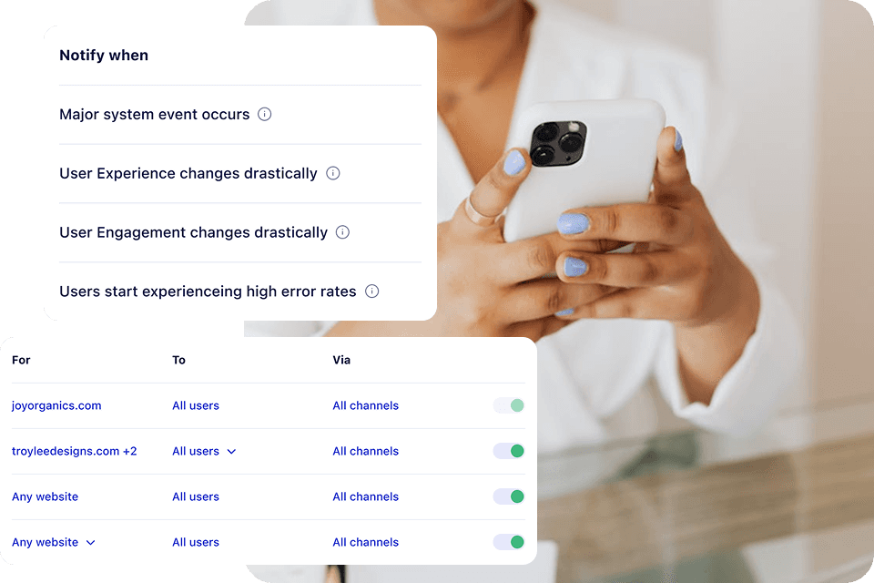 Uxify real-time UX issue detection with rage click and drop-off alerts